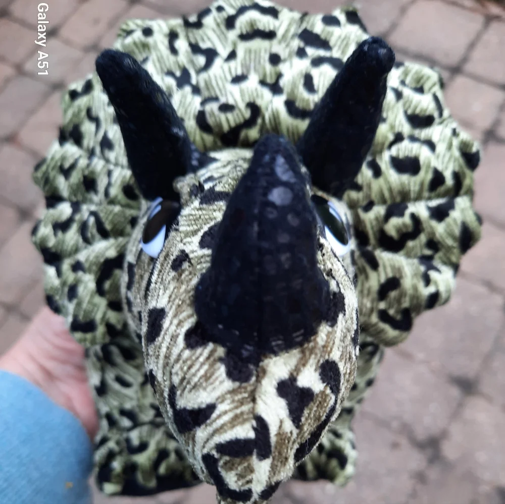 Vtg dinosaur plush triceratops 20